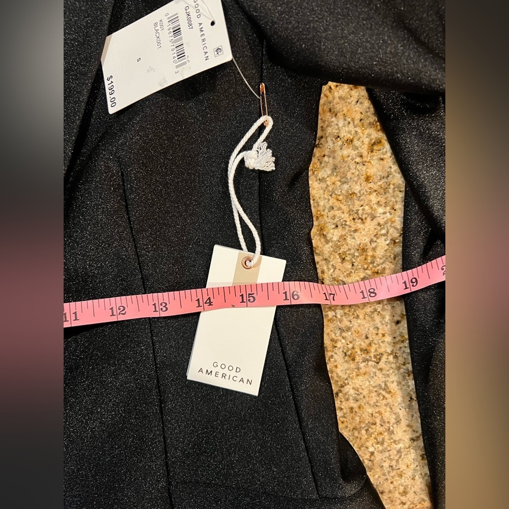 Good American Disco Sculpted Blazer Black01 Size Small $199 Revolve Sold Out NWT - Picture 12 of 12